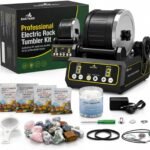 Professional Rock Tumbler Kit- Advanced Features Include Shutoff Timer and Speed Control - 2.5 kg Barrel Capacity, 4 Polishing Grits, Mesh Stainer, Jewelry Fastenings