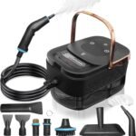 2500w Portable Steam Cleaner, 1.3L Handheld High Pressure Steam Machine, 15 Seconds Fast Heating - 6 Gear Adjustment Handheld Steam Cleaner, Suitable For Cars, Floors, Home Kitchens(Black)