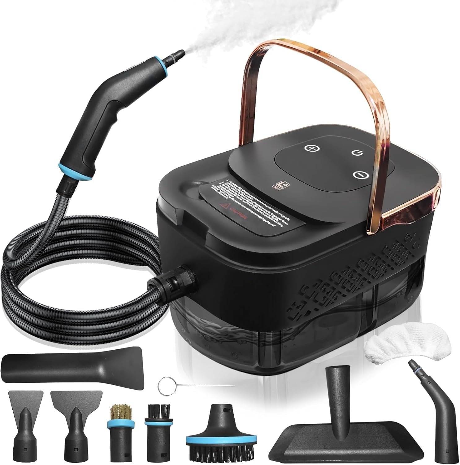 1234242 2500w Portable Steam Cleaner, 1.3L Handheld High Pressure Steam Machine, 15 Seconds Fast Heating - 6 Gear Adjustment Handheld Steam Cleaner, Suitable For Cars, Floors, Home Kitchens(Black) - Image 1