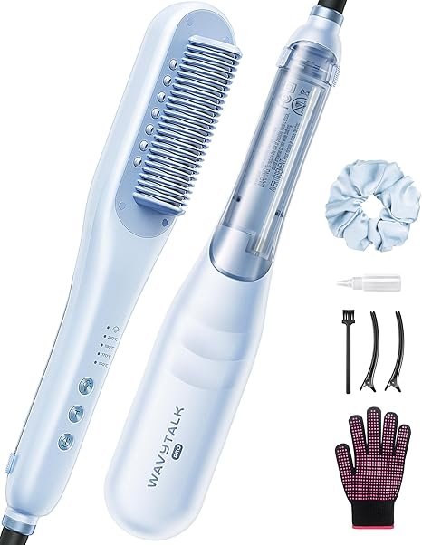 222222 Wavytalk Pro Steam Hair Straightener Brush, Steamline Pro 3 in 1 Straightening Brush, Steam Reduces Damage, Nourishes Hair, and Expedites Straightening - Image 1