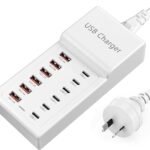 USB Charger Multiple, 50W/10A USB Charging Station 12 Ports, USB Hub Power Adapter, for iPhone13/14/15/16/Smartphone/Tablet/Watch/Headphones and Other USB Devices