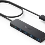 Anker 4-Port USB 3.0 Hub, Ultra-Slim Data USB Hub with 2 ft Extended Cable [Charging Not Supported], for MacBook, Mac Pro, Mac mini, iMac, Surface Pro, XPS, PC, Flash Drive, Mobile HDD (USB-A 3.0)