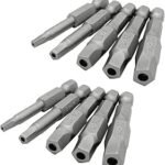 10pcs Magnetic Pentagon Head Screwdriver Bits Set 1/4 Inch Hex Shank Security Tamper Proof Pentagonal Drive Bit Five-sided Figure Screw Driver Drill Bit for Electric Hand Screwdrivers, 50mm