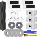 Replacement Parts for ECOVACS Deebot T20 omni Vacuum Cleaner Roller/Side Brush Filter Dust Bag Mop Cloth, T20-KIT
