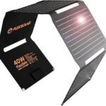 FlexSolar 40w Portable Solar Panel for Camping, Foldable Solar Charger with USB-A/USB-C 18W /DC 40W Output (19V/2.1A) for Portable Power Station, Cell-Phone, Pad, Laptop, Camera Outdoor RV Off Grid