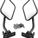Domary Side View Mirrors Door Off Mirror Rectangular Mirrors 4x4 Off-Road Mirror Quick Release Replacement for Wrangler