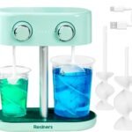 Resiners Dual-Head Resin Mixer with Spiral Silicone Paddles, Rechargeable Epoxy Mixer, Stepless Speed & Minimum Bubbles, Electric Stirrer for Resin,Silicone,Paint Mixing,Resin Tools,DIY Crafts