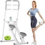 MINYII Stair Stepper for Exercise at Home, Vertical Climber Machine, Steppers with Handlebar Gym Exercise for Full Body Cardio, Folding Stair Master with Adjustable Pedal