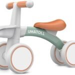 Umatoll Baby Balance Bike for 1 Year Old Boys Girls, 12-24 Months Toddler Balance Bike with Removable Basket, Adjustable Seat, 4 Wheels Infant Bike, First Birthday Gift