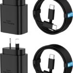 2-Pack 45W USB C Super Fast Charger for Samsung Charger Compatible with Samsung S26 Ultra/S25/S24/S23/S22 USB C Charger with 6FT/1.8M Type C Cable Type C Fast Charging S21/Note 20/10/Tab S11/S10/S9/S8