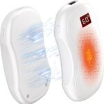 Rechargeable Hand Warmers, USB 2-in-1 Magnetic Hand Warmer 2 Pack, Reusable Portable Pocket Heater, 3 Heat Settings,for Pocket Gloves Outdoor Sports, Winter Essentials for Men