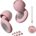 Ear Plugs for Sleeping Noise Cancelling, 45dB Hearing Protection, Reusable, Super Soft Flexible Silicon Ear Plugs for Sleep, Concerts, Swimming, Anti Snoring, Focus, Travel, 8 Tips Earplugs for Noise Reduction (Pink)