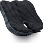 Memory Foam Car Cushion for Driving Seat, Wedge Adult Booster Car Seat Cushion for Driver, Coccyx Pain Tailbone Pressure Relief Office Chair Wheelchair Breathable Support Pad