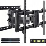 TV Wall Mount Bracket for 32-85 Inch TVs Full Motion Dual Articulating Arm with Swivel & Tilt, Max VESA 600x400mm, Supports 132 lbs for LCD/LED/OLED Flat & Curved Screens
