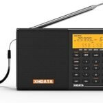 XHDATA D-808 Portable Digital Radio FM SW MW LW SSB RDS DSP Air Band Radio Alarm Clock Receiver with ATS Mode LCD Display and Stereo Sound for Parents Black