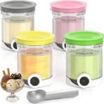 GIOD Ice Cream Tubs for Ninja Creami, 4 Pcs, BPA-Free, Food-grade
