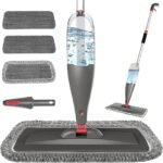 Spray Mop for Cleaning with 3 Washable Pads - Wet Dry Microfiber Mop with 800 ml Refillable Bottle for Kitchen Wood Hardwood Laminate Ceramic Tiles Floor Dust Cleaning | Wet Dry Use Microfiber Mop | 27 oz Refillable Bottle for Kitchen Hardwood Floor Wood Laminate Ceramic Tiles Dust Cleaning