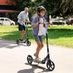 Kick Scooter for Ages 7+ Kids,Max 100kg,Foldable Adult Scooter with 2 Big Wheels,Safe Skating,4 Adjustable Levels,Lightweight & Portable,Dual Shock Absorption,Disc Brake…