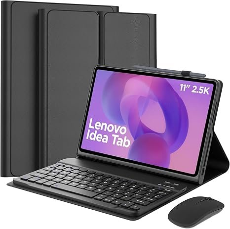 71TWbcvTnAL._AC_SX466_ Detachable Keyboard Case with Mouse for Lenovo Idea Tab 11" 2025 (TB336FU/TB336ZU), Magnetic Keyboard Case for Lenovo Idea Tab 11" with Pen Holder, 3 Angle Adjustment-Black - Image 1