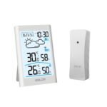 Wireless Digital Weather Station with Indoor/Outdoor Temp & Humidity. Digital Thermometer, Barometric Pressure, Forecast, Alarm, Snooze, Calendar and Backlit LCD. Ideal for Home Or Office Monitoring