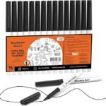 Shuttle Art Ultra Fine Tip Whiteboard Markers, 15 Pack Black Whiteboard Pens Erasable, 0.7mm Felt Tip Dry Erase Markers for Writing on Whiteboards, Dry-Erase Boards, Planner for School Office Home