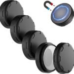 Waterproof for AirTag Magnetic Holder for Apple AirTag Case丨Strong Neodymium N52 Magnet丨Anti-Lost Hidden Magnetic Mount丨 Easy Installation for Car, Bike, Vehicles, Metal Surfaces etc (4 Pack)