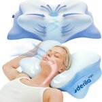 Derila Ergo Memory Foam Cervical Neck Pillow for Sleeping | 54x36x12cm, memory foam, cooling effect, for side, back and stomach sleepers, pack of 1