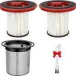 2 Pack Filter Replacement Kit for Bosch Unlimited Series 7 Cordless Vacuum Cleaner, 2 Vacuum Filter with Stainless Steel Pre, 12040193