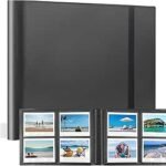 160 Pocket Photo Album for Fujifilm Instax Wide 400/300, Fits Polaroid Now/Now +/OneStep/OneStep 2 instant cameras, POP/Lab instant printer and i-Type/600/SX-70 film, Black