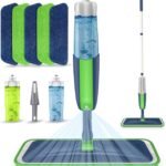 Spray Microfiber Mops for Floor Cleaning - MEXERRIS Wet Dust Mop with 2 Refillable Bottles and 5 Pads Wood Floor Cleaning Mop for Hardwood Laminate Vinyl Tiles