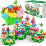 SpringFlower Gifts Toys for Girls 3 4 5 6 7 Years Old, Flower Garden Building Kit with Storage case,Educational STEM Toy and Preschool Garden Play Set for Toddlers, 148pcs