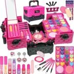 Kids Makeup Sets for Girls - 52 PCS Girl Toys, Washable Make up for Kids 8-12, Play Make up for Kid 3-5, Non Toxic Girl Make up Sets, Princess Stuff Birthday Gift