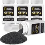 National Geographic Rock Tumbler Grit & Polish Refill Kit - Tumbling Grit Media, Polish Up to 9 kg Rocks, for Any Rock Polisher, Rock Tumbler Supplies