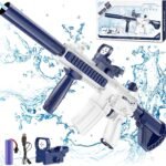 62cm High-Pressure Electric Water Gun - Automatic & Battery Powered Water Blaster - 180CC Large Water Storage Clips - Continuous Shooting Action Water Pistol- Ideal Pool Toy for Summer Water Fun