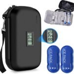 24h Insulin Cooler Travel Case TSA Approved - Medication Diabetic Cooler with Thermometer Temperature Display | Refrigerated Medicine Organizer Bag with 2 Ice Packs for Travel (Celsius)