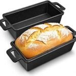 Cast Iron Loaf Pan with Lid, 9×5 in – 2‑in‑1 Heavy‑Duty & Oven‑Safe Loaf Pan for Sourdough & Homemade Bread