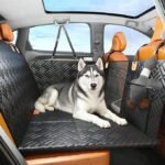 Dog Car Seat Cover for Back Seat, Qowooq Hard Bottom Back Seat Extender for Dogs - Supports 400lbs, Back Seat Pet Cover, Dog Hammock for Car SUV and Trucks