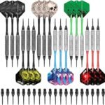 CyeeLife Darts with Plastic Tip, 18 Pieces Soft Darts Set for Electronic Dartboard, Professional Soft Darts