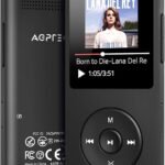 AGPTEK A02 64GB MP3 Player with Bluetooth 5.3, 1.8 inch Screen Portable Music Player with Speaker, FM Radio, Voice Recorder, Supports Expanded Up to 128GB (Black)