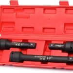 CASOMAN 3/4” Drive Impact Extension Bar, Cr-Mo Steel,3-Piece Set 4”, 6”, 10” ext. bar