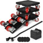 4Pack Furniture Mover with Wheels & Furniture Lifter Set, 360° Rotation Wheels, 400 Kg Capacity