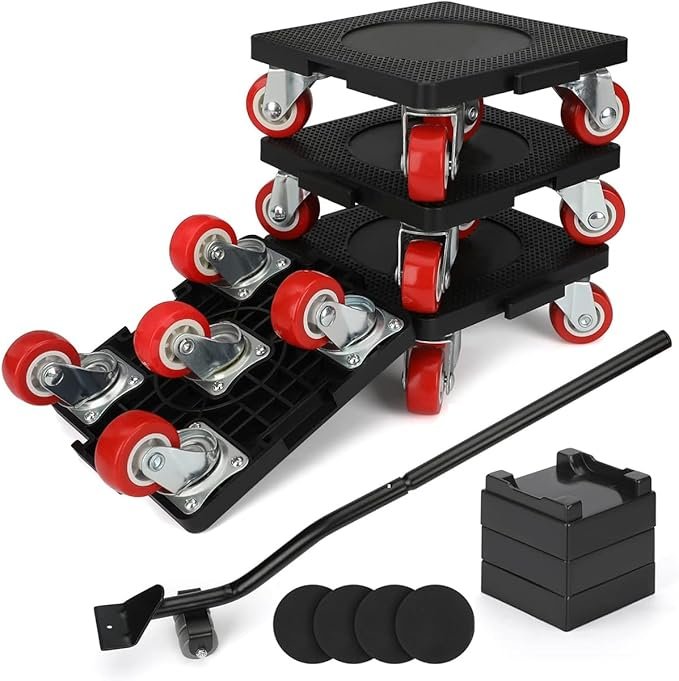fs 4Pack Furniture Mover with Wheels & Furniture Lifter Set, 360° Rotation Wheels, 400 Kg Capacity - Image 1
