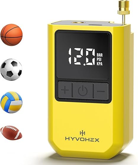 kkkkkkk Ball Pump for Sports Balls, Portable Electric Basketball Pump Ultra Fast Inflation, with Digital LED Display Air Pump for Balls, Preset Pressure with Ball Needle for Soccer, Volleyball - Image 1