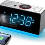 Alarm Clock Radio with Bluetooth, FM Radio, Dual Alarm with Snooze, Large LED Display, Dimmer Control, USB Charging Output and Night Light iTOMA CKS708