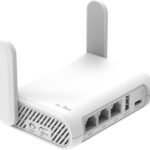 GL.iNet GL-SFT1200 Opal Travel Router, AC1200 Dual-Band Wi-Fi | AC1200 dual-band Wi-Fi, 3 gigabit ports, OpenWrt with OpenVPN and WireGuard, 30+ VPN services, pocket 145 g