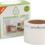 L LIKED 120 Pcs Dissolvable Food Label, 1 1/2" x 2 1/2" Canning Labels for Mason Jars,Canning Label Easy to Writing- Jar Labels Homemade Jam, Jelly, and More-1 Roll