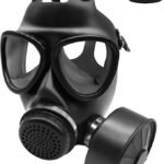 Military Nuclear & Chemical Survival Gas Mask, Gas Mask with 40mm Activated Carbon Filter, Tactical Full Face Respirator Mask for Chemicals, Gases, Paints, Vapors, Welding