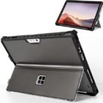 Case for 12.3 Inch Surface Pro 7+/7/6/5/4/LTE, Translucent Black | Lightweight Portable, Protective Rugged Cover Case with Stylus Pen Holder, Compatible with Type Cover Keyboard