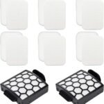 Unikstone 6 Foam Filter + 2 Hepa Filter Compatible with Shark ZU62 ZU60 NV255 NV150 NV251 NV151 Navigator Rotator Pet Pro Upright Vacuum Part 1238FT60 1239FT60