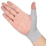 Thumb Wrist Brace Compression Sleeve (2 PCS) for Arthritis Pain Relief Protector Support, Soft Elastic Fabric Thumb Spica Splint Glove Liner for Women and Men -Fits Both Hands (Small)